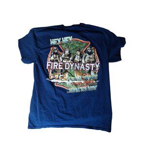 Fire Dynasty West Monroe Louisana DDFD T Shirt Medium Dark Blue Fire Department